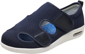 ACE SHOCK Men’s Diabetic Shoes Wide Width Elderly Summer Walking Shoes Adjustable Closure Breathable Air Cushion Sandals for Plantar Fasciitis Bunions Swollen Feet