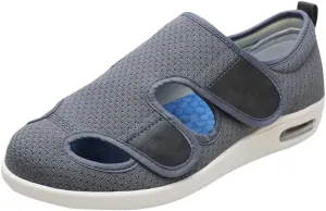 ACE SHOCK Men’s Diabetic Shoes Wide Width Elderly Summer Walking Shoes Adjustable Closure Breathable Air Cushion Sandals for Plantar Fasciitis Bunions Swollen Feet