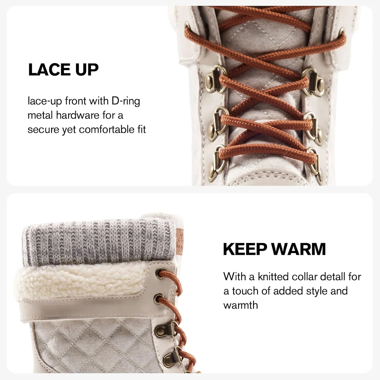 ALEADER Womens Winter Snow Boots | Waterproof Shell | Duck Boots
