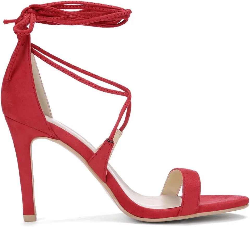 Allegra K Women's Stiletto Heel Lace-up Sandals