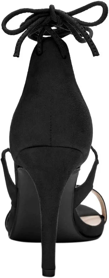 Allegra K Women's Stiletto Heel Lace-up Sandals