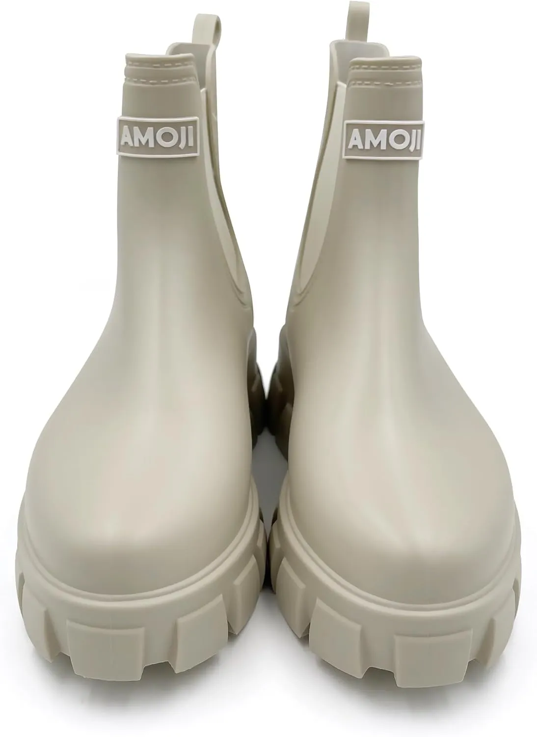 Amoji Unisex Ankle Chelsea Rain Platform Rubber Waterproof Boots 917