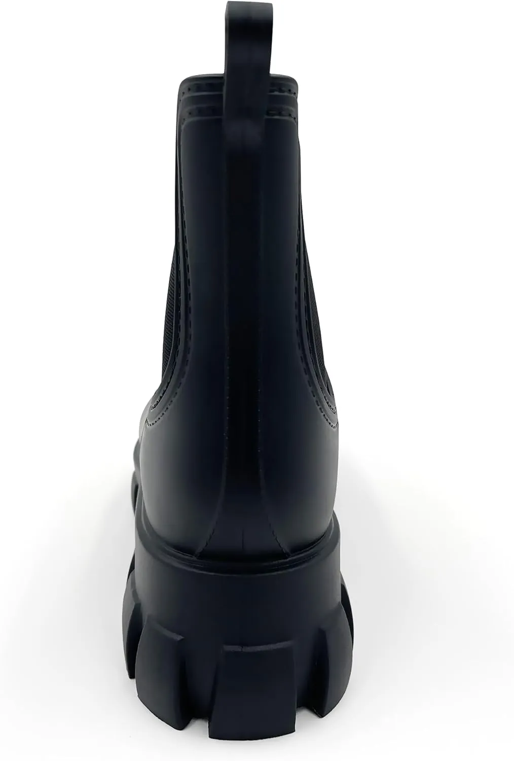 Amoji Unisex Ankle Chelsea Rain Platform Rubber Waterproof Boots 917