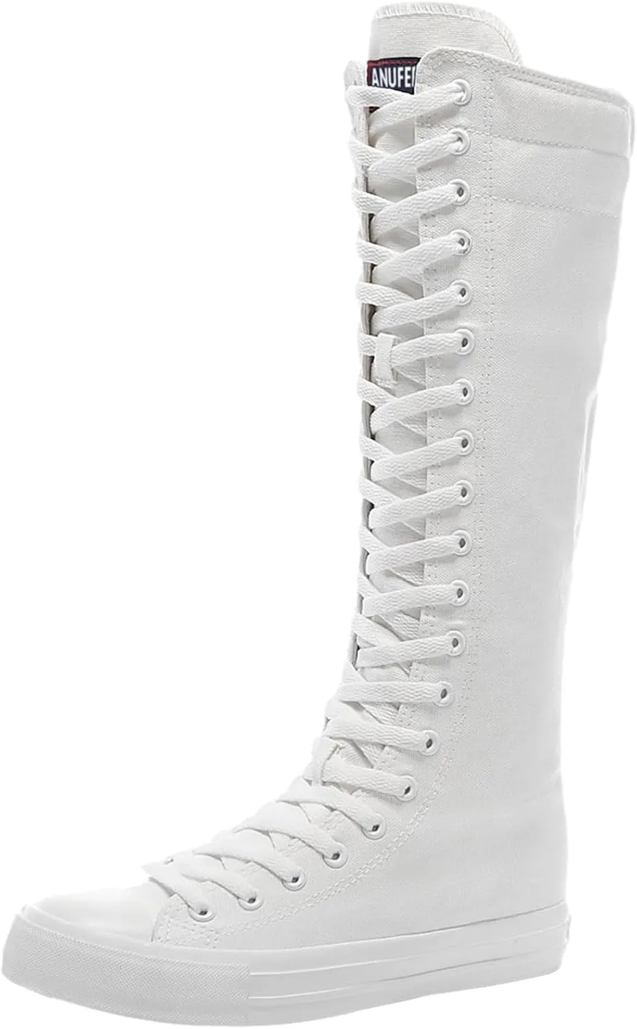ANUFER 3.7M Long Colorful Shoelaces for Canvas Knee Boots