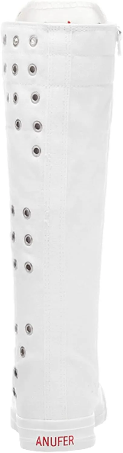 ANUFER 3.7M Long Colorful Shoelaces for Canvas Knee Boots