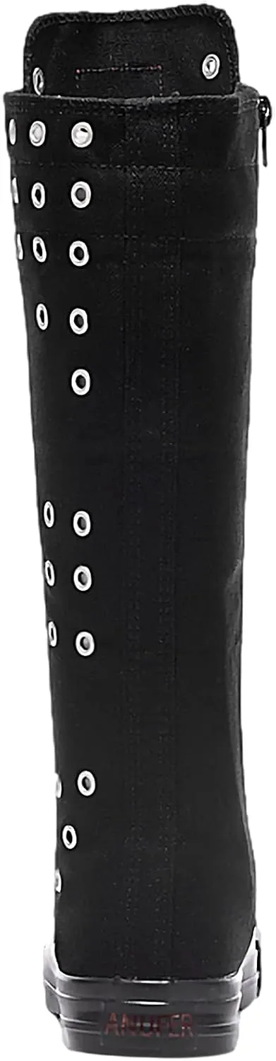 ANUFER 3.7M Long Colorful Shoelaces for Canvas Knee Boots