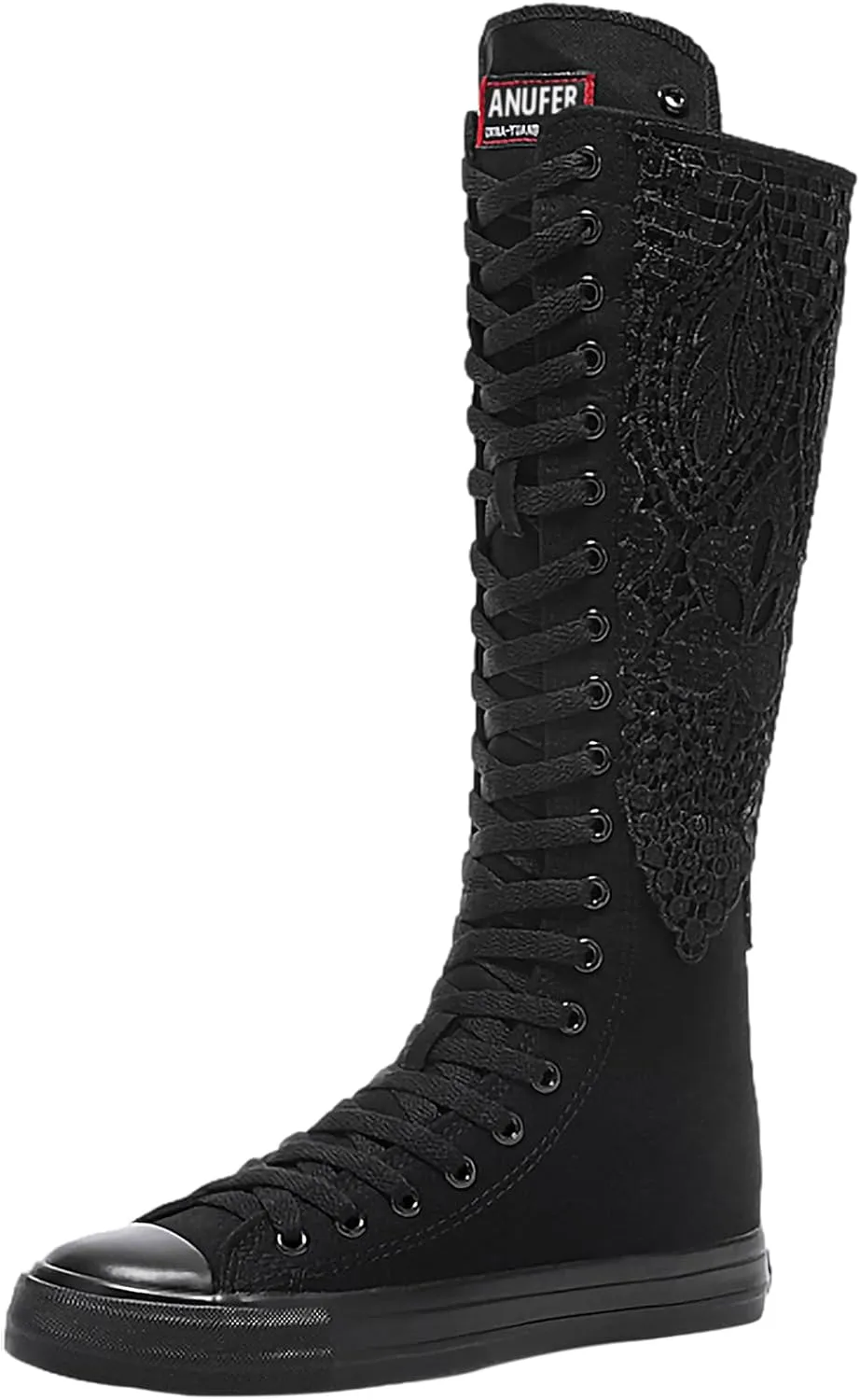 ANUFER 3.7M Long Colorful Shoelaces for Canvas Knee Boots