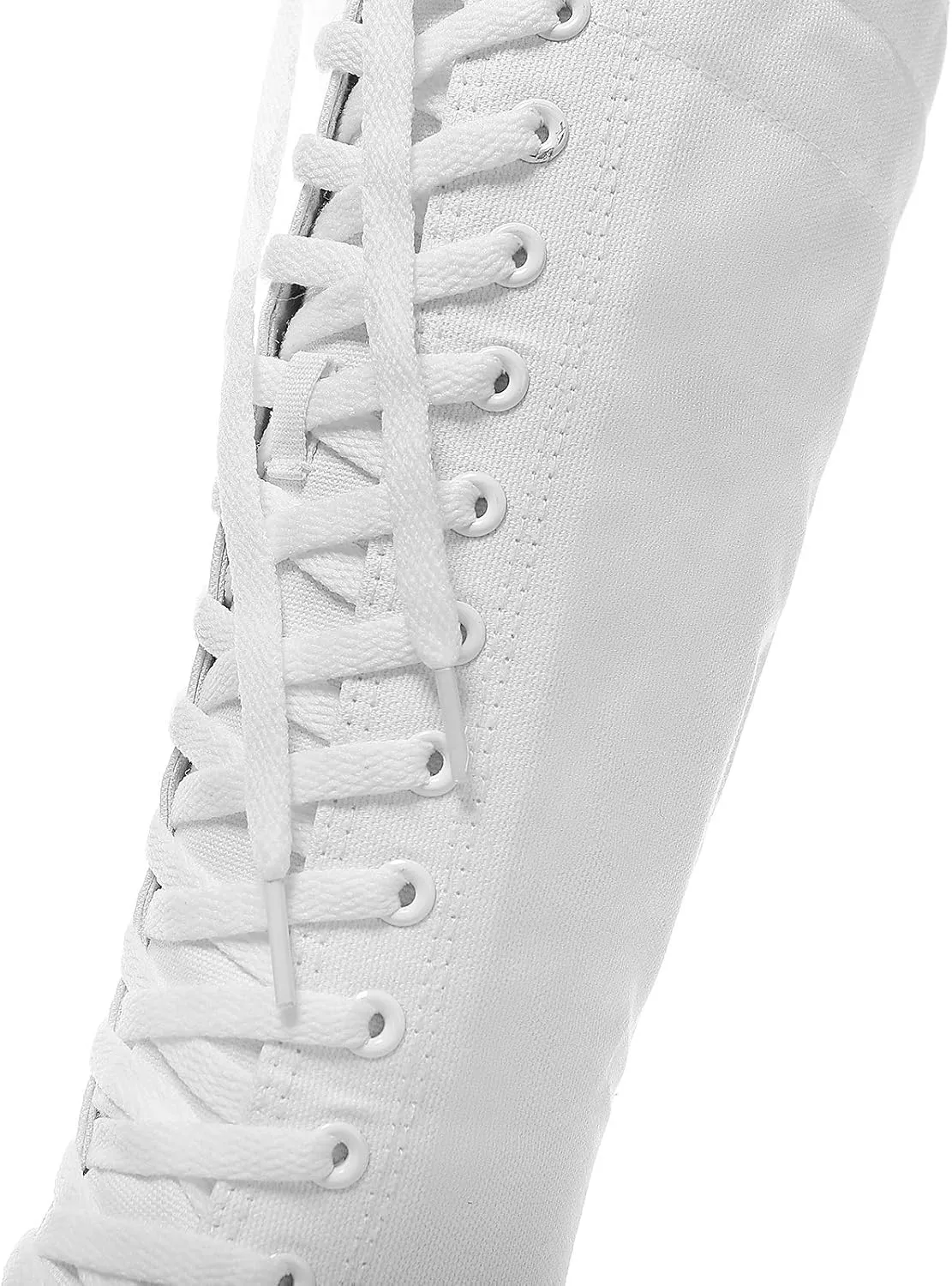 ANUFER 3.7M Long Colorful Shoelaces for Canvas Knee Boots
