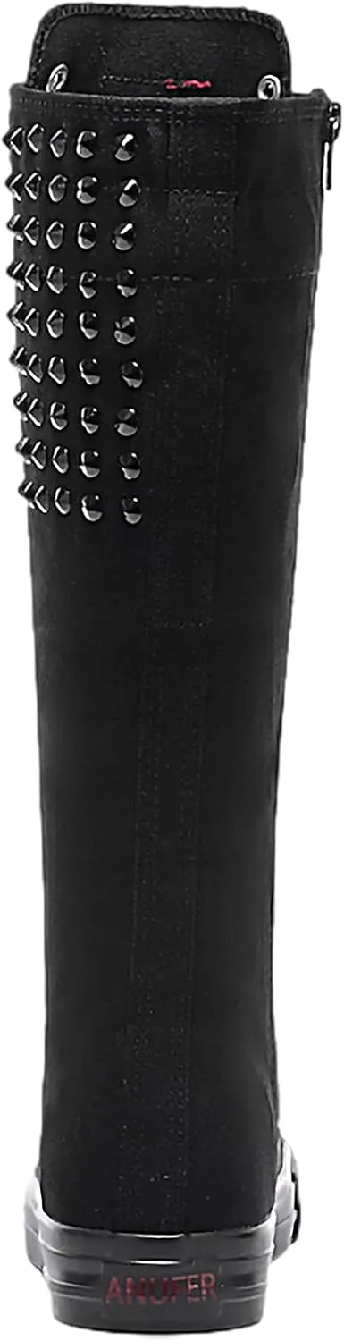 ANUFER 3.7M Long Colorful Shoelaces for Canvas Knee Boots
