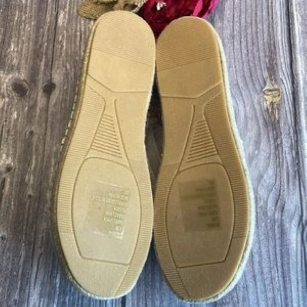 Aqua Beau Cream Espadrilles 8.5M