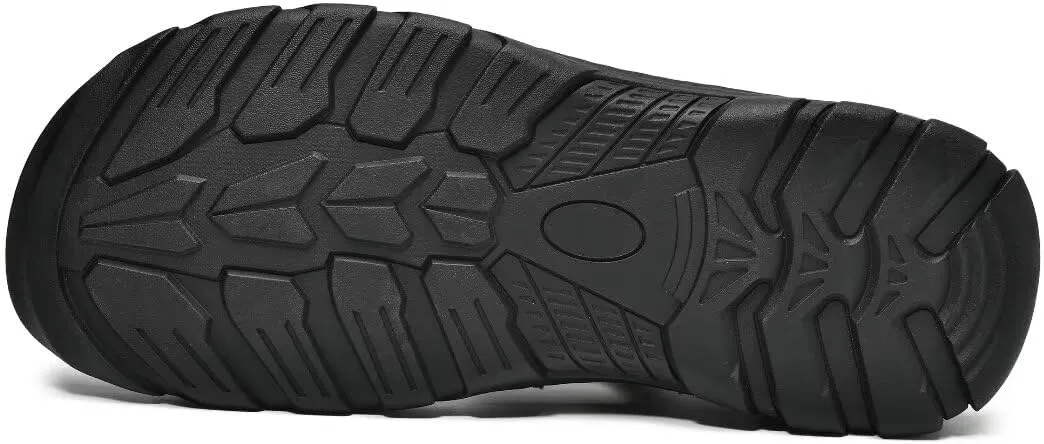 Arkbird Men's Sandals, Closed Toe Leather Fisherman Outdoor Hiking Sport Shoes Summer