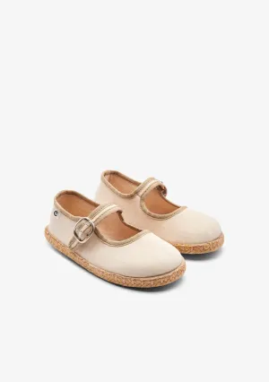 Beige mary jane alparagatas