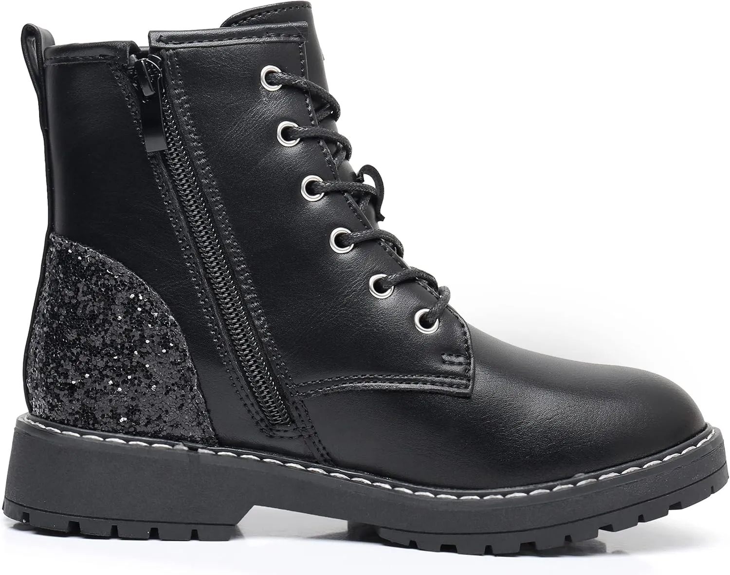 Blikcon Kids Girls Combat Ankle Boots Lace up Inner Zipper Fashion Booties (Little Kid/Big Kid)…