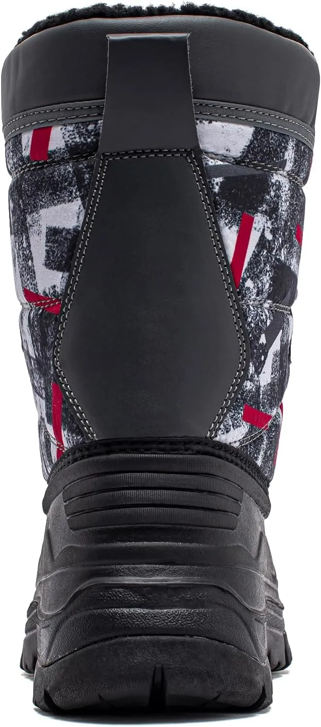 BODATU Boys' Waterproof Winter Snow Boots with Insulation for Cold Weather