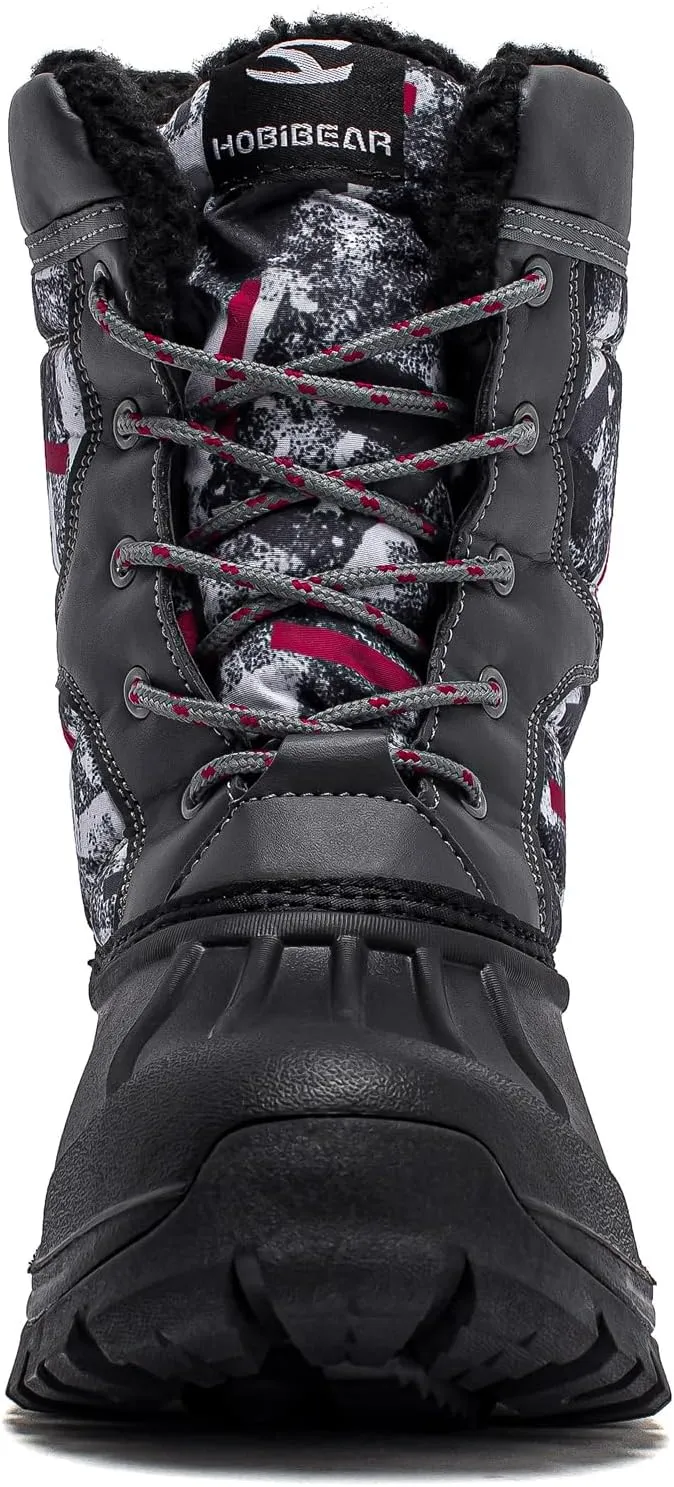 BODATU Boys' Waterproof Winter Snow Boots with Insulation for Cold Weather