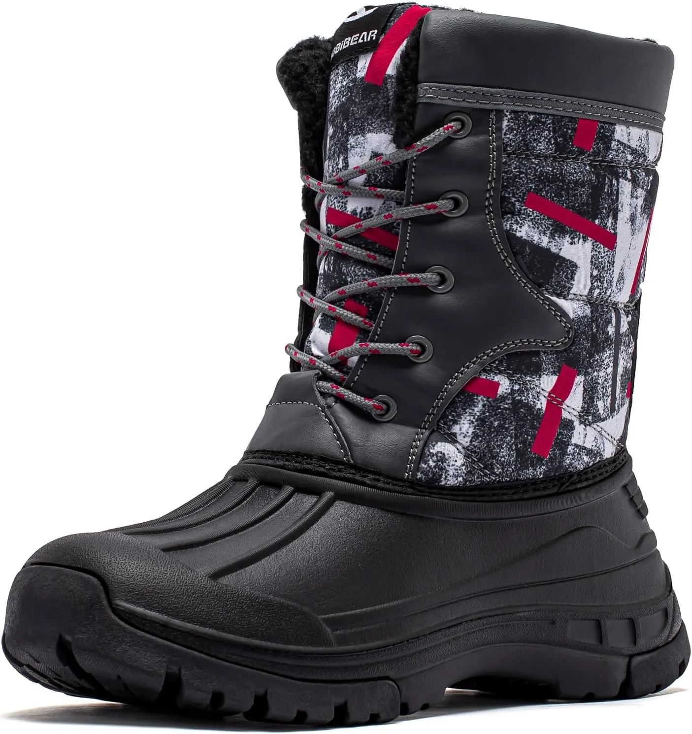 BODATU Boys' Waterproof Winter Snow Boots with Insulation for Cold Weather