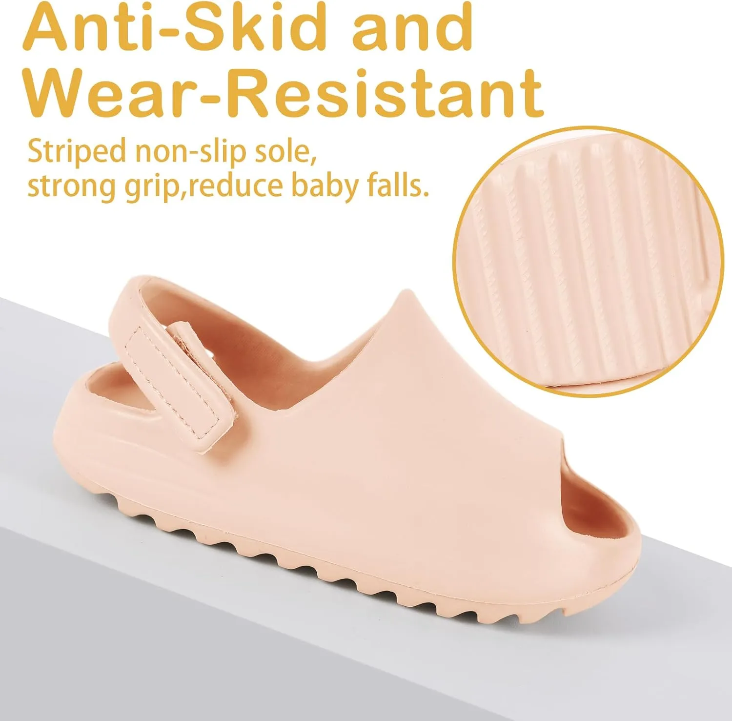 bolukets Toddler Little Kids Slides Sandals, Summer Slip On Lightweight Slippers for Boys and Girls, Beach Pool Anti-Slip Water Shoes Indoor Outdoor Sandals