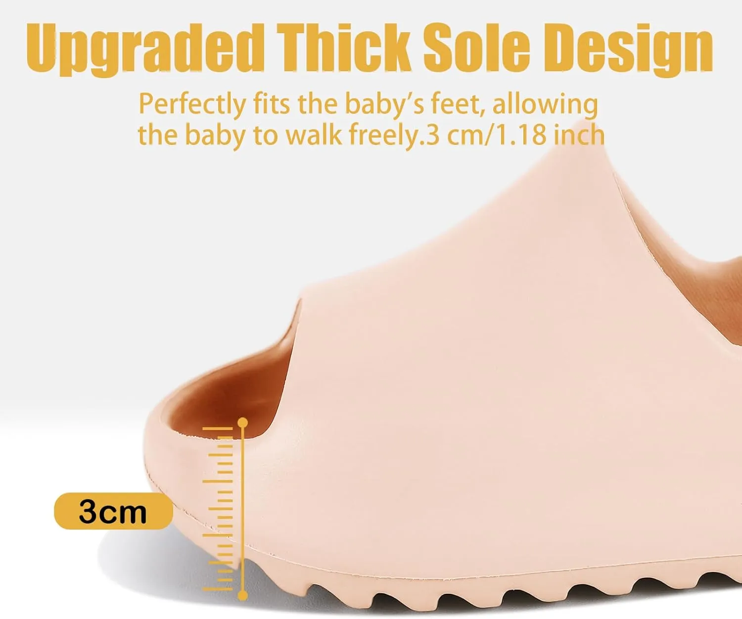 bolukets Toddler Little Kids Slides Sandals, Summer Slip On Lightweight Slippers for Boys and Girls, Beach Pool Anti-Slip Water Shoes Indoor Outdoor Sandals
