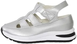 Bootara Shoes Women, Bootara Women's Plus Size Hollow-Out Casual Sandals, Closed Toe Platform Height-Boosting Sandals