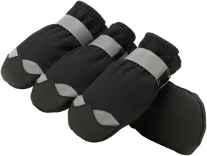 Boots for Dogs Paws Winter Waterproof Puppy Snow Boots Reflective Strips for Night Safety