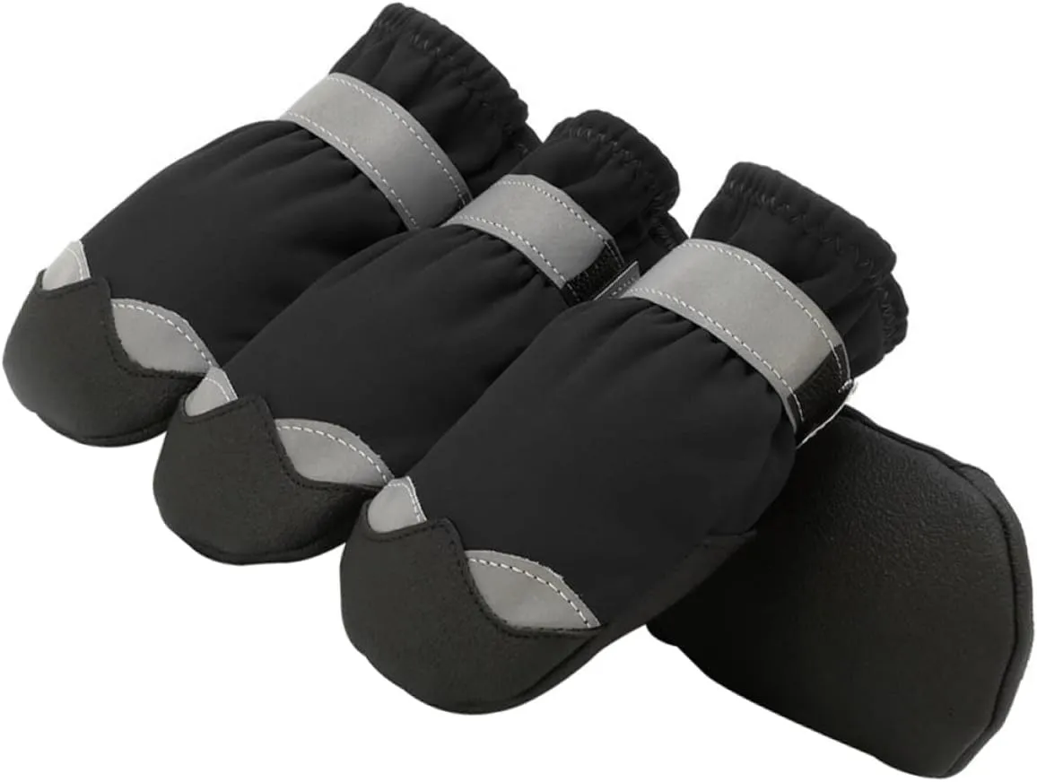 Boots for Dogs Paws Winter Waterproof Puppy Snow Boots Reflective Strips for Night Safety
