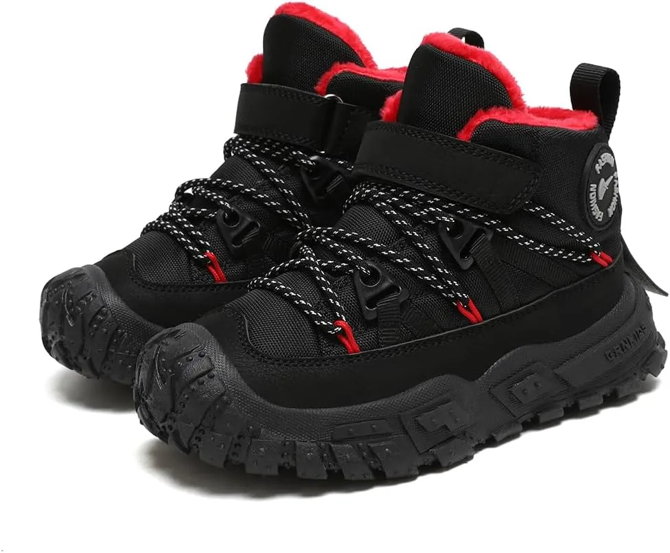 Boys Girls Wnter Snow Boots Warm Outdoor Hiking Shoes Waterproof Anti-slip Boots