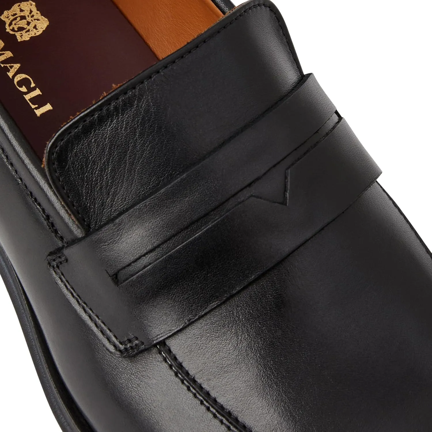 Bruno Magli Men's Raging Bit Loafers Luxurious Leather, Removable Footbed, Almond Toe