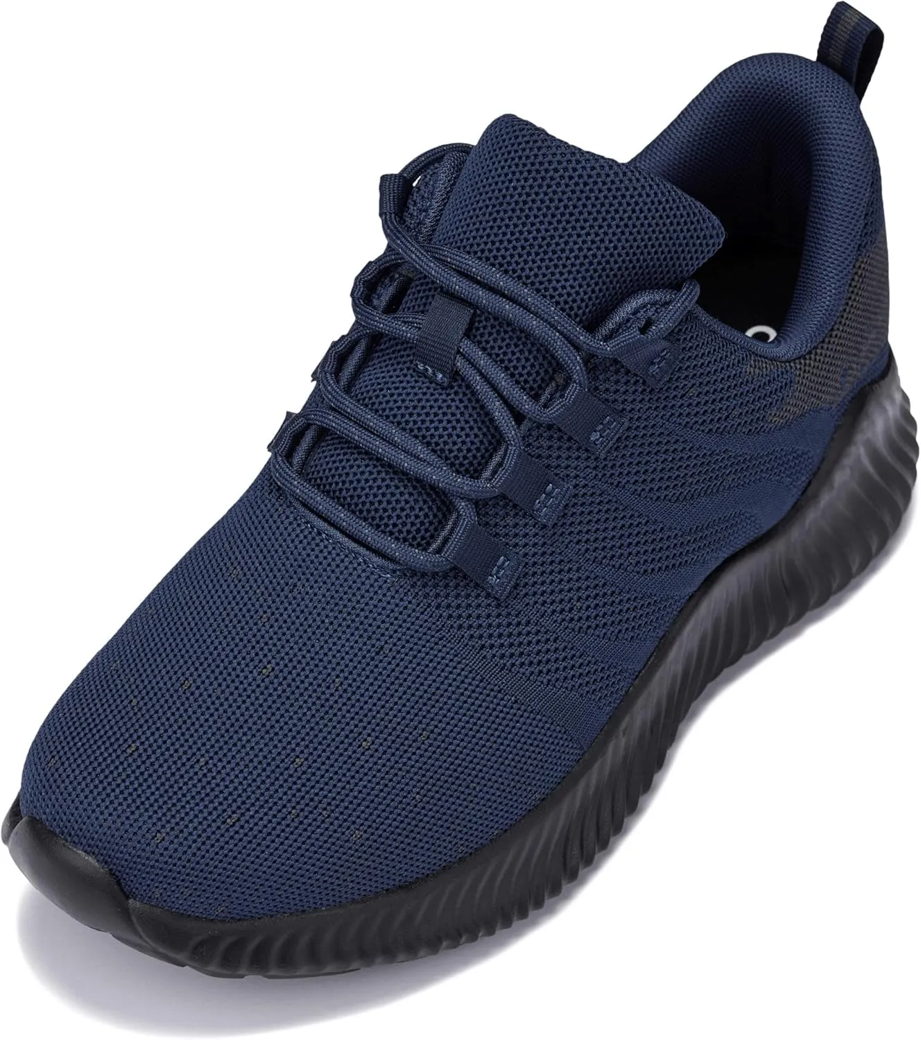 CALTO Men's Invisible Height Increasing Elevator Shoes - Navy/Blue Ultra Feather Lightweight Sporty Sneakers - 2.8 Inches Taller - Q217 - Size 13 D(M) US