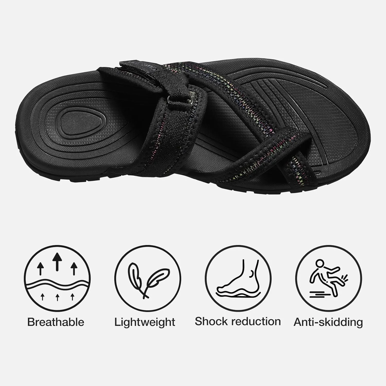 CAMEL CROWN Waterproof Hiking Sandals Women Arch Support Sport Comfortable Walking Water Sandals for Beach Travel Athletic