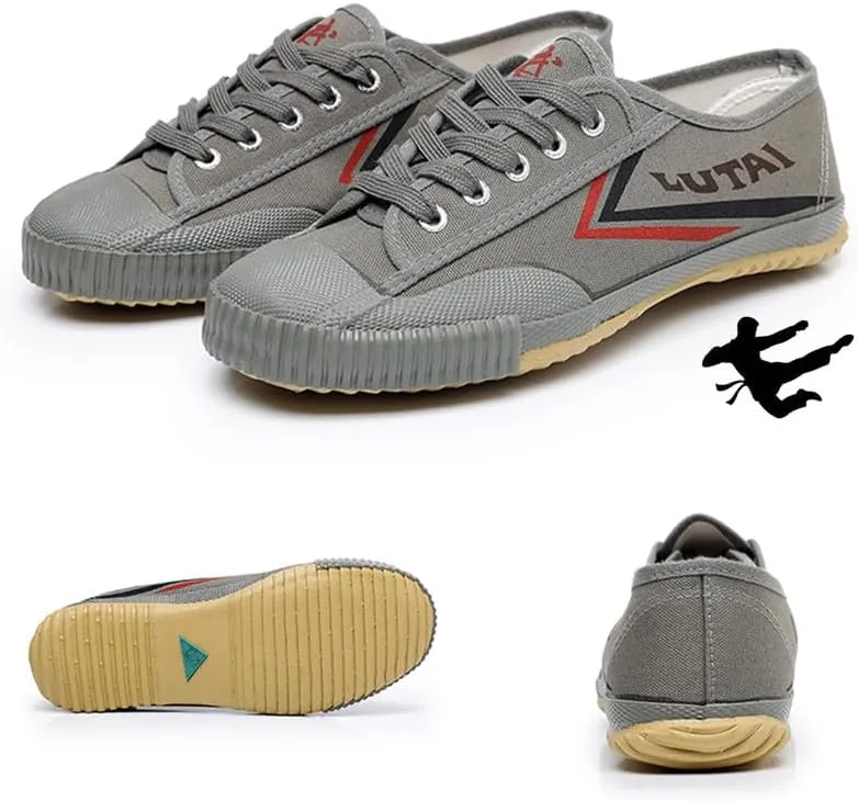 Canvas Martial Arts Shoes Low Top Breathable Canvas Sneakers for Kung Fu, Parkour, Comfortable Casual Walking Shoes
