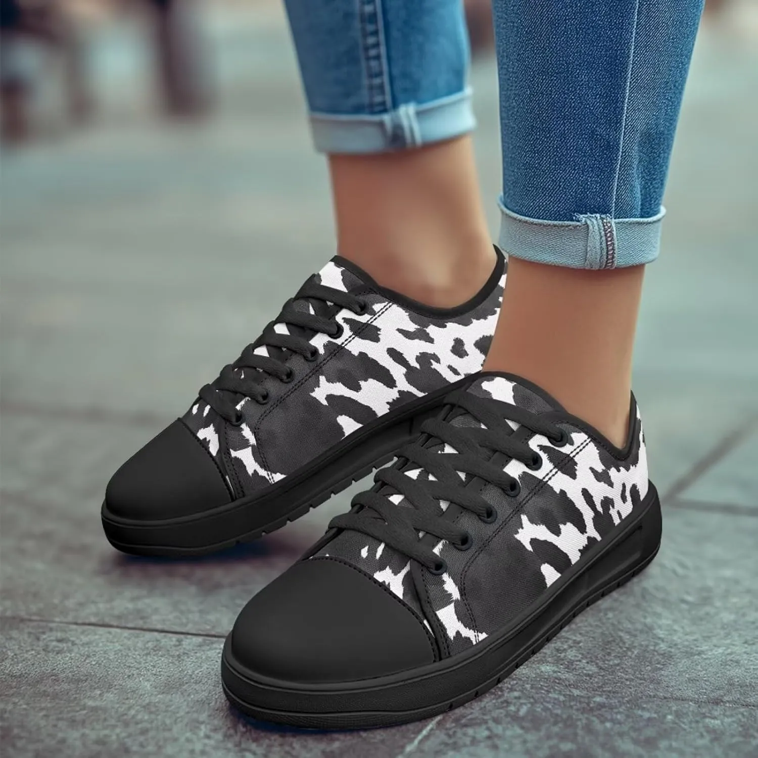 Canvas Shoes Fashion Sneakers for Women Casual Tennis Shoes with Non Slip EVA Sole Low Top Walking Footwear