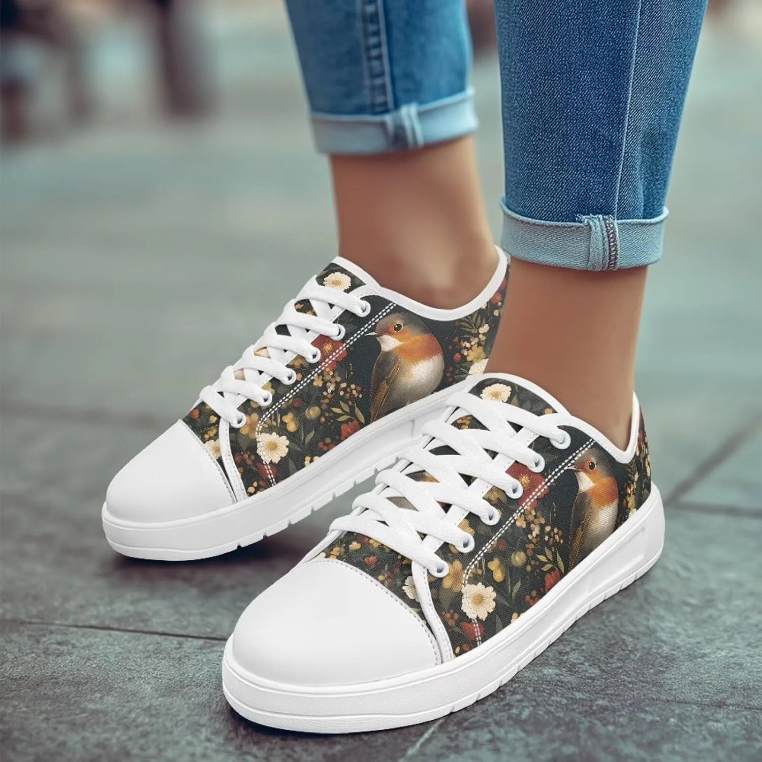 Canvas Shoes for Women Low Top Sneakers Girls Fashion Shoes Classic Comfortable Tennis Lace up Canvas Sneakers