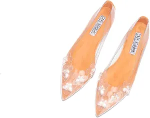 Cape Robbin Women's Flat Clear Mules Slip On Shoes