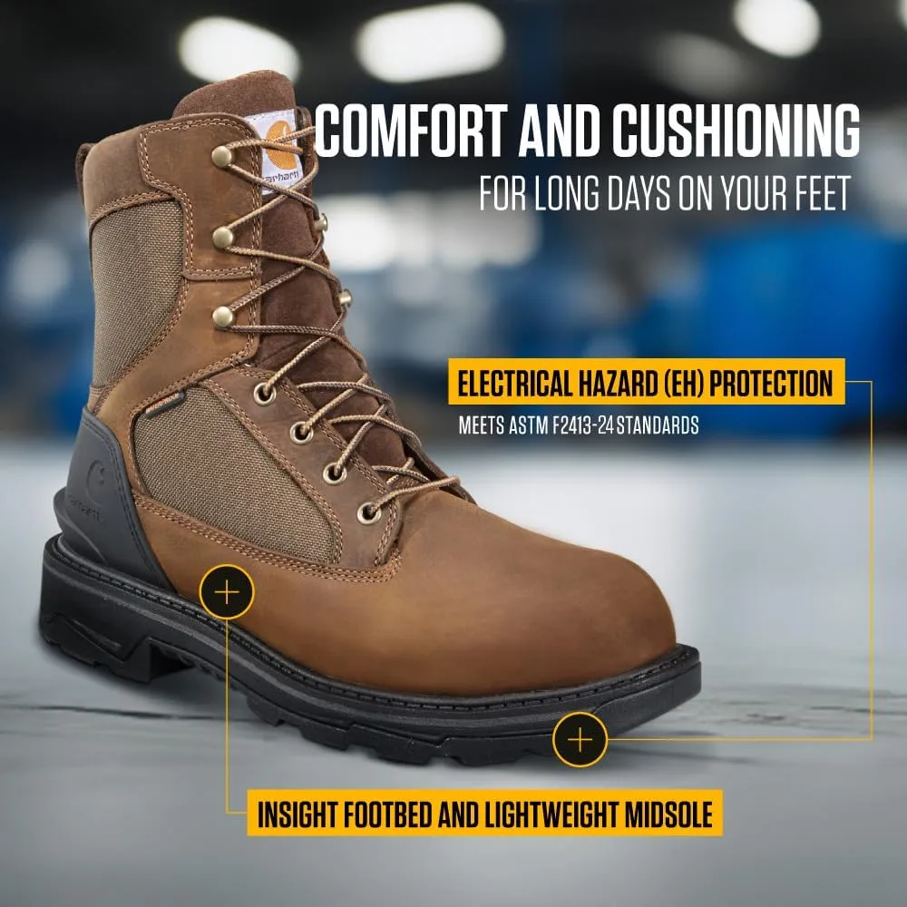 Carhartt Men's Ironwood Waterproof 8" Alloy Toe Work Boot