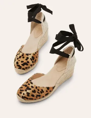 Cassie Espadrilles mit Keilabsatz-Natürliches Leopardenmuster