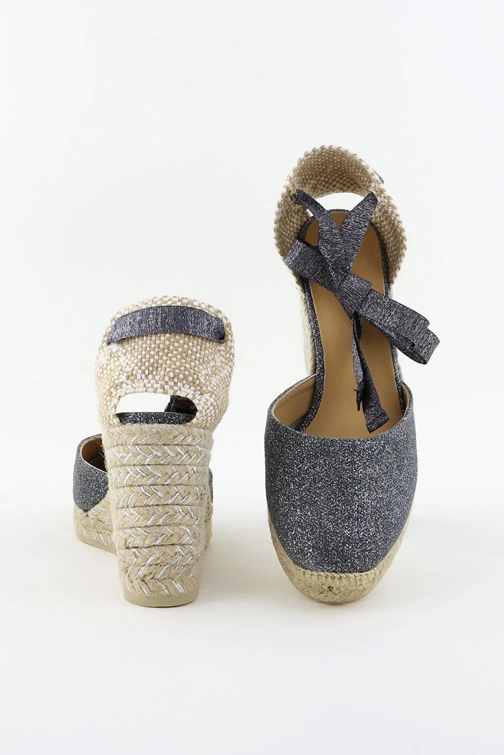 Castaner espadrilles Carina 8 021767 gris oscuro/plata