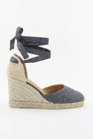 Castaner espadrilles Carina 8 021767 gris oscuro/plata