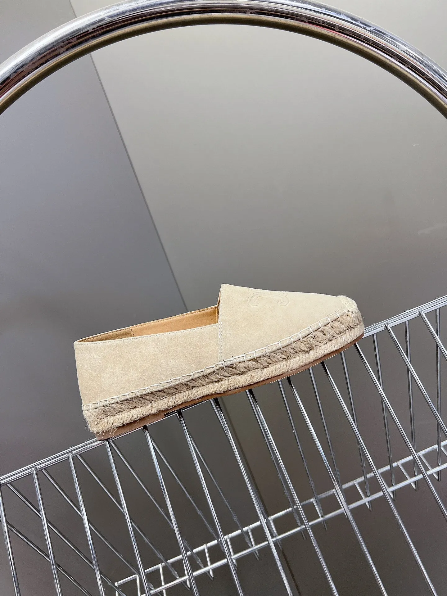 CELINE Espadrillas Loafers Beige Suede 285937