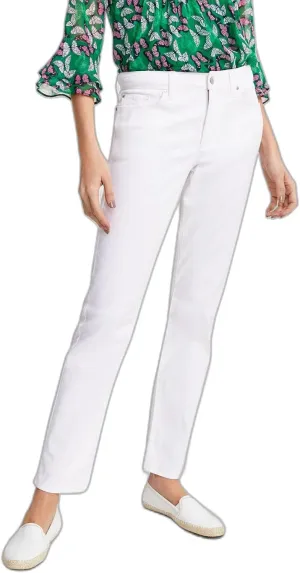 Charter Club Damask Women's Lexington Tummy Control Straight-Leg Jeans Bright White 18