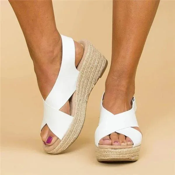 Clara - Comfortabele Orthopedische Sleehak Espadrilles