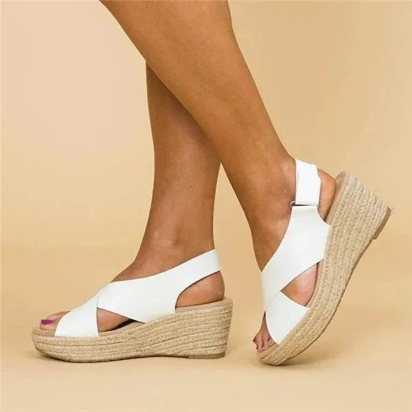 Clara - Comfortabele Orthopedische Sleehak Espadrilles