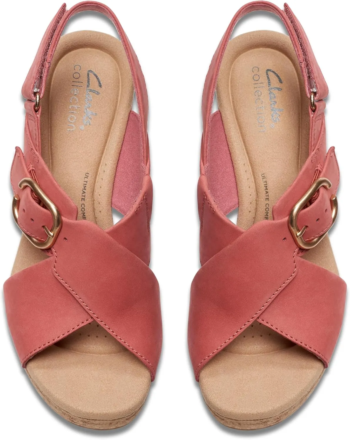 Clarks Womens Cork Slingback Sandals