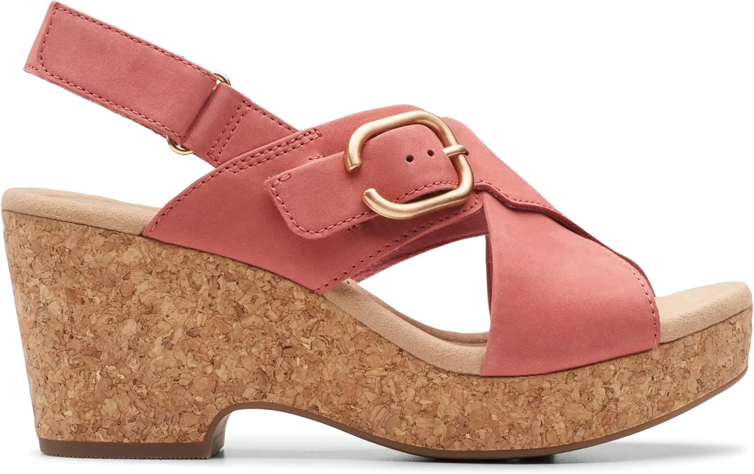 Clarks Womens Cork Slingback Sandals