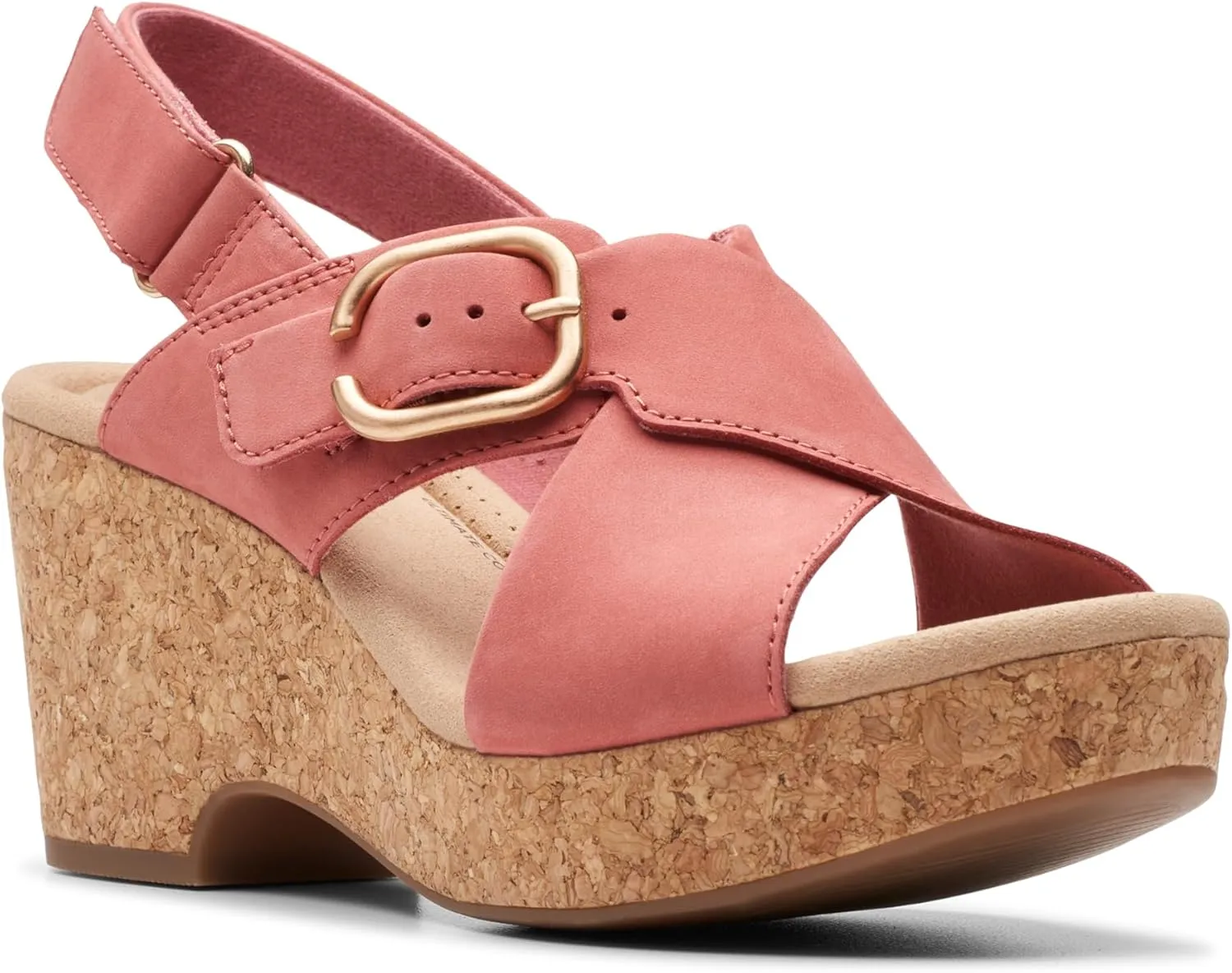 Clarks Womens Cork Slingback Sandals