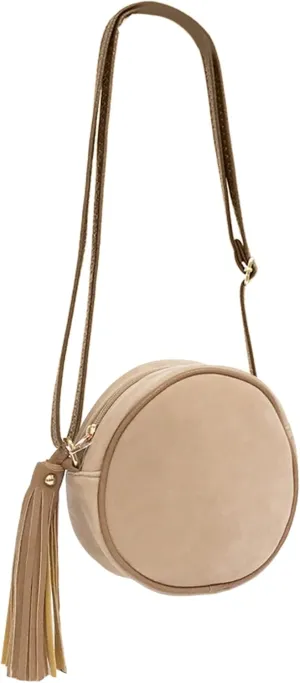 Classic Vegan Leather Crossbody Handbag - Quilted Shoulder Bag Rectangle Camera Travel Purse Satchel, Round Messenger