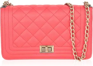 Classic Vegan Leather Crossbody Handbag - Quilted Shoulder Bag Rectangle Camera Travel Purse Satchel, Round Messenger