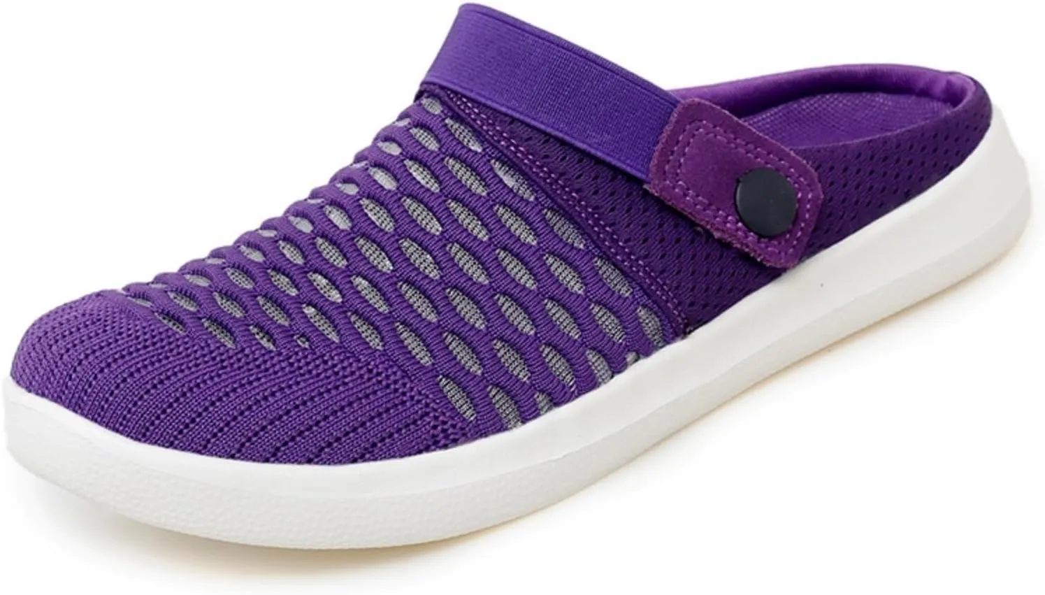 Clogs for Women Summer Casual Slip-on Mesh Mules Shoes Breathable Hollow Out Slippers Comfortable Closed Toe Sandals Fashion Open Back Slip On Shoes Lightweight Walking Slippers