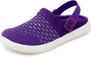 Clogs for Women Summer Casual Slip-on Mesh Mules Shoes Breathable Hollow Out Slippers Comfortable Closed Toe Sandals Fashion Open Back Slip On Shoes Lightweight Walking Slippers