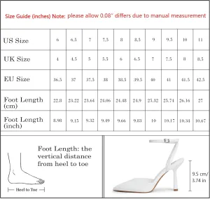 Closed Toe Ankle Strap Heels Women Pumps Pointed Toe Heeled Sandals for Women Stiletto Wedding Dress Shoes