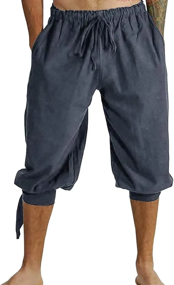 Colorful House Mens Pirate Pants Costume Adult Renaissance Pant Costume Clothes Medieval Viking Pants Cosplay Outfit